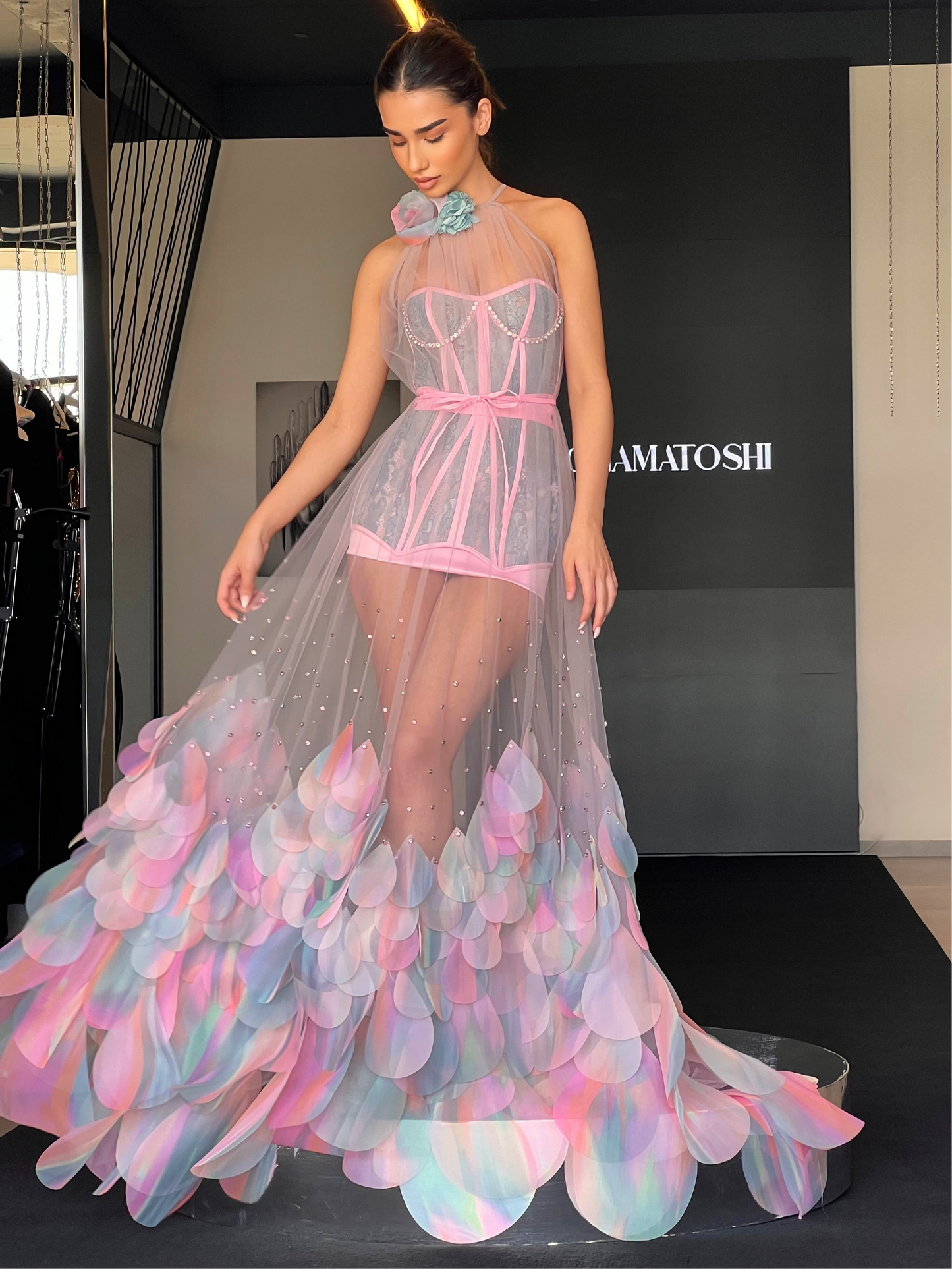 Colorful Petals Gown