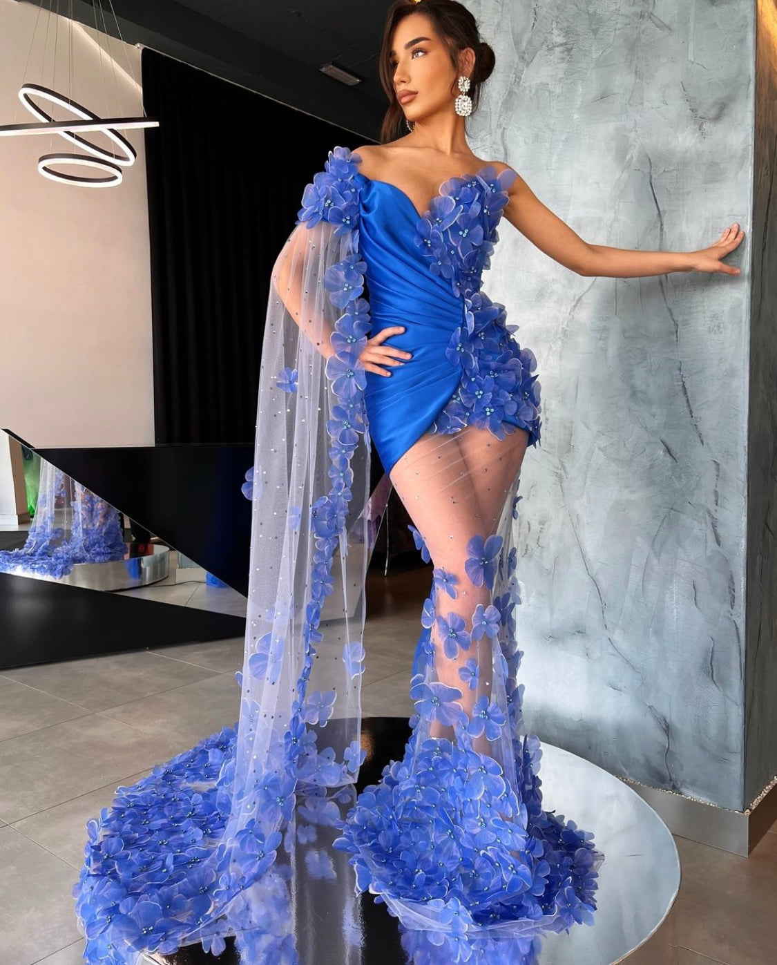 Petunia Blue Blossom Gown