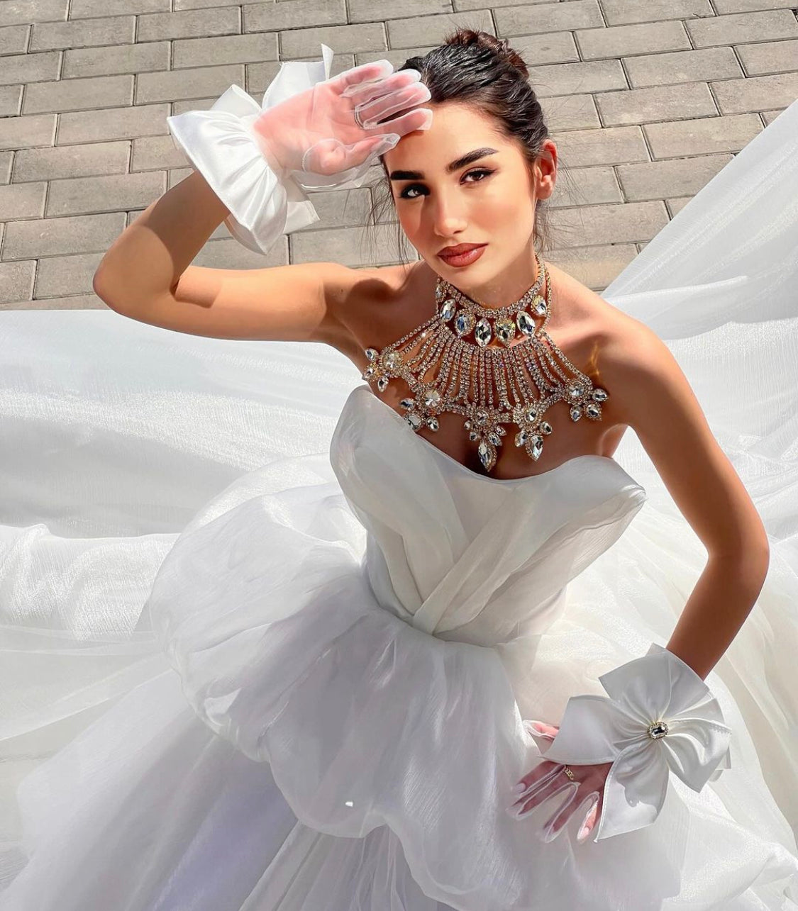 Organza Layered Wedding Gown