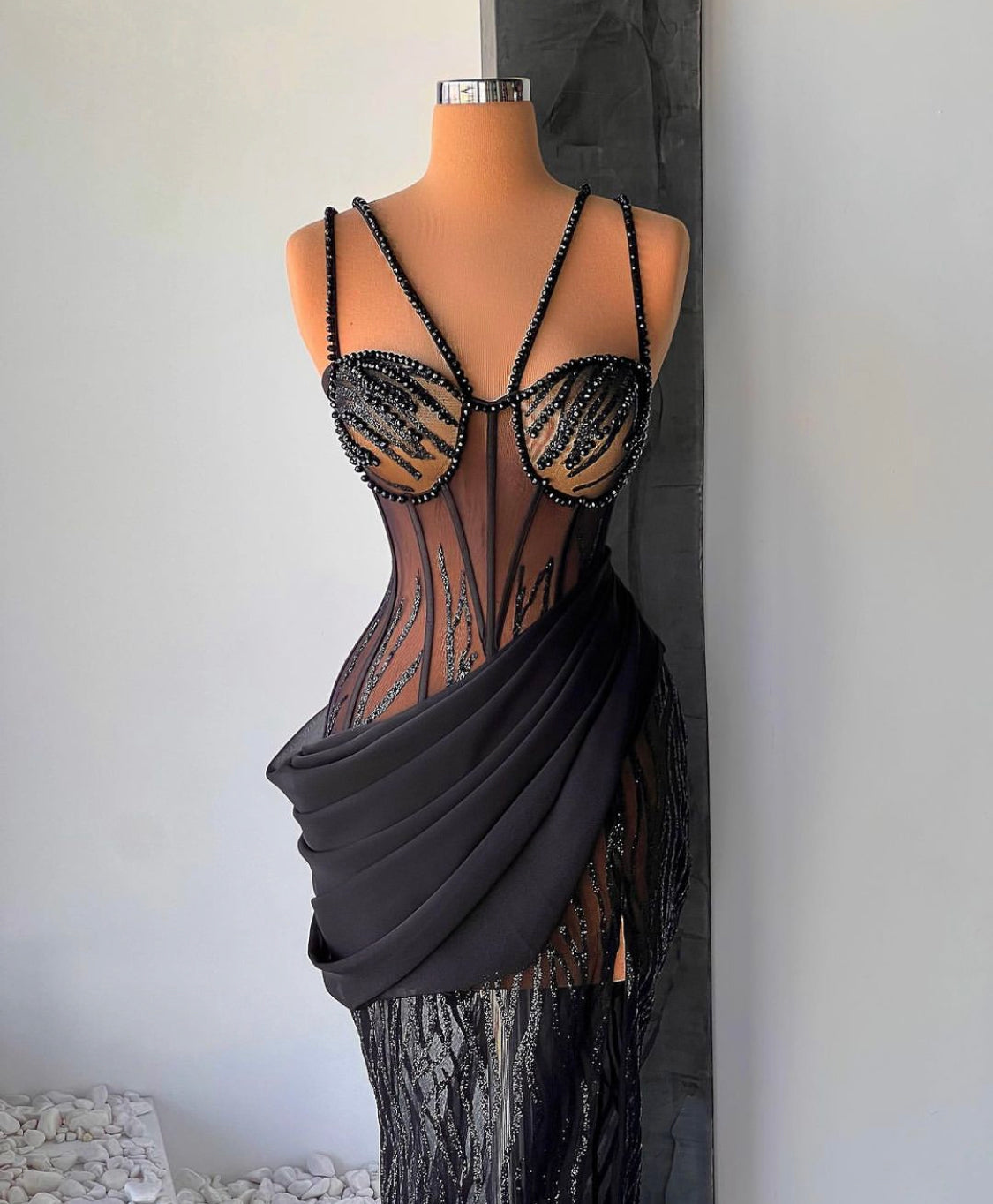 Black Zebra Gown