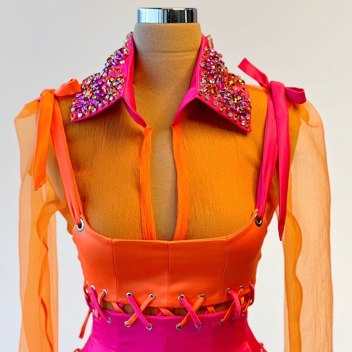 Orange & Pink Pieces Dress Dona Matoshi Orange & Pink Pieces Dress Dona Matoshi