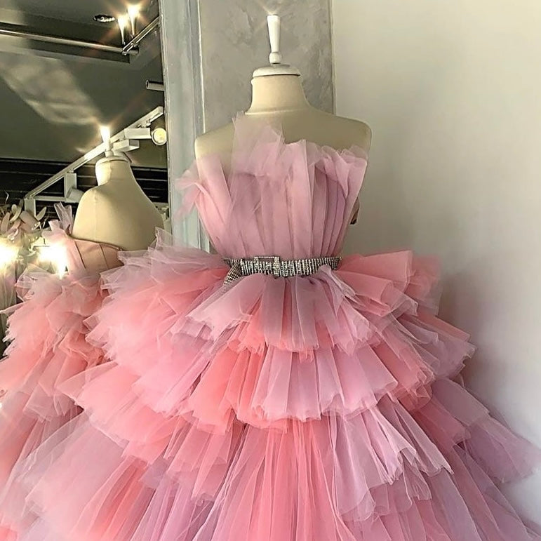 Ruffle tulle robe popular pink medium