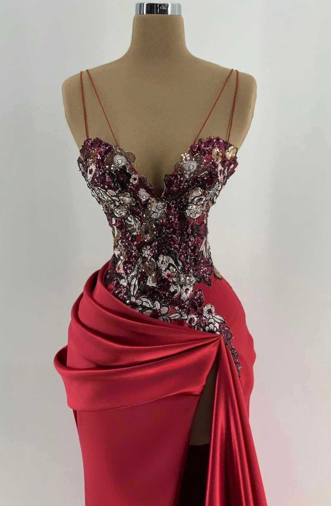 Raspberry Satin Hand Made Corset