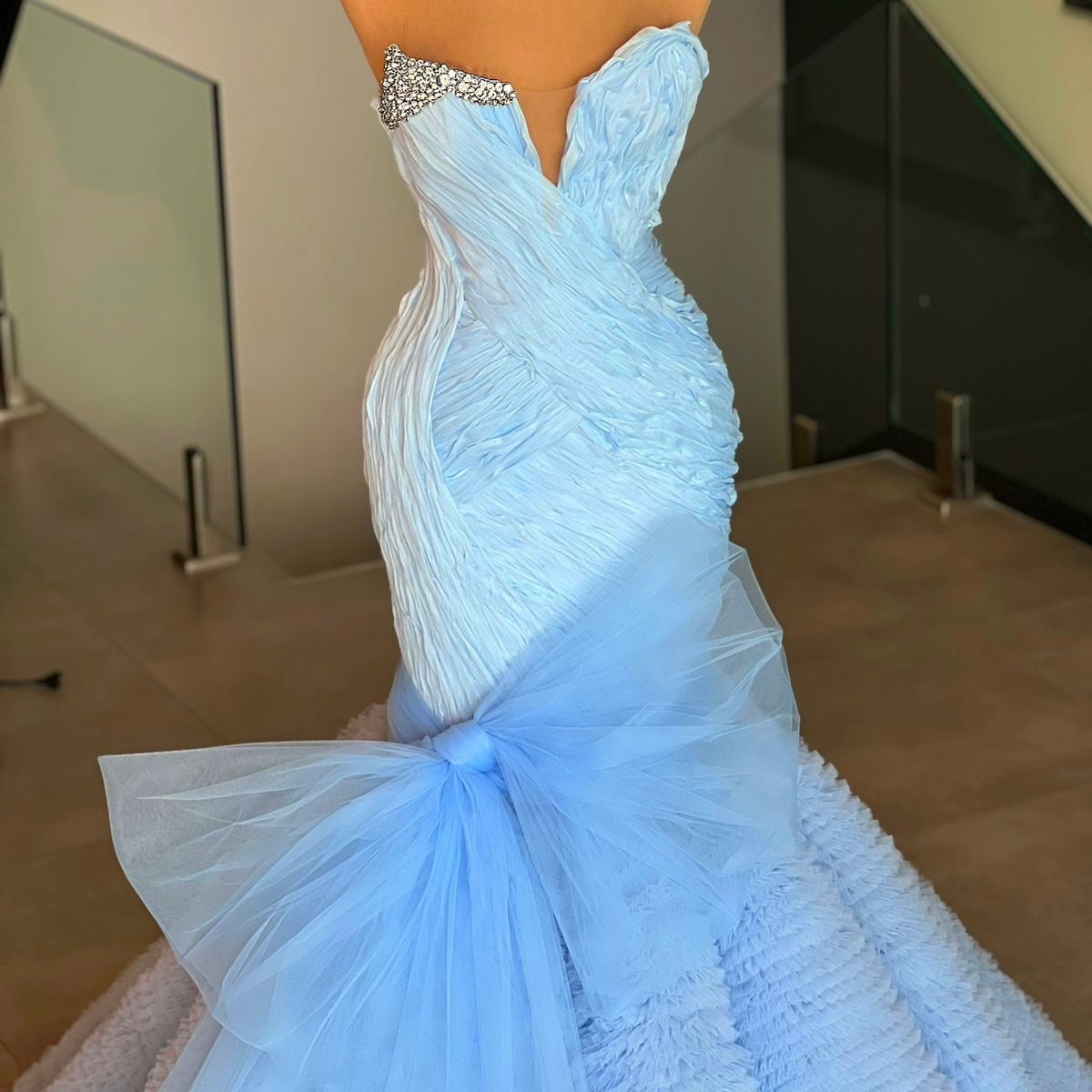 blue siren dress houseofzayer.com | Blue Siren Dress | Wore by stunning client @prettyy.chyna #bluedress #mermaid #siren