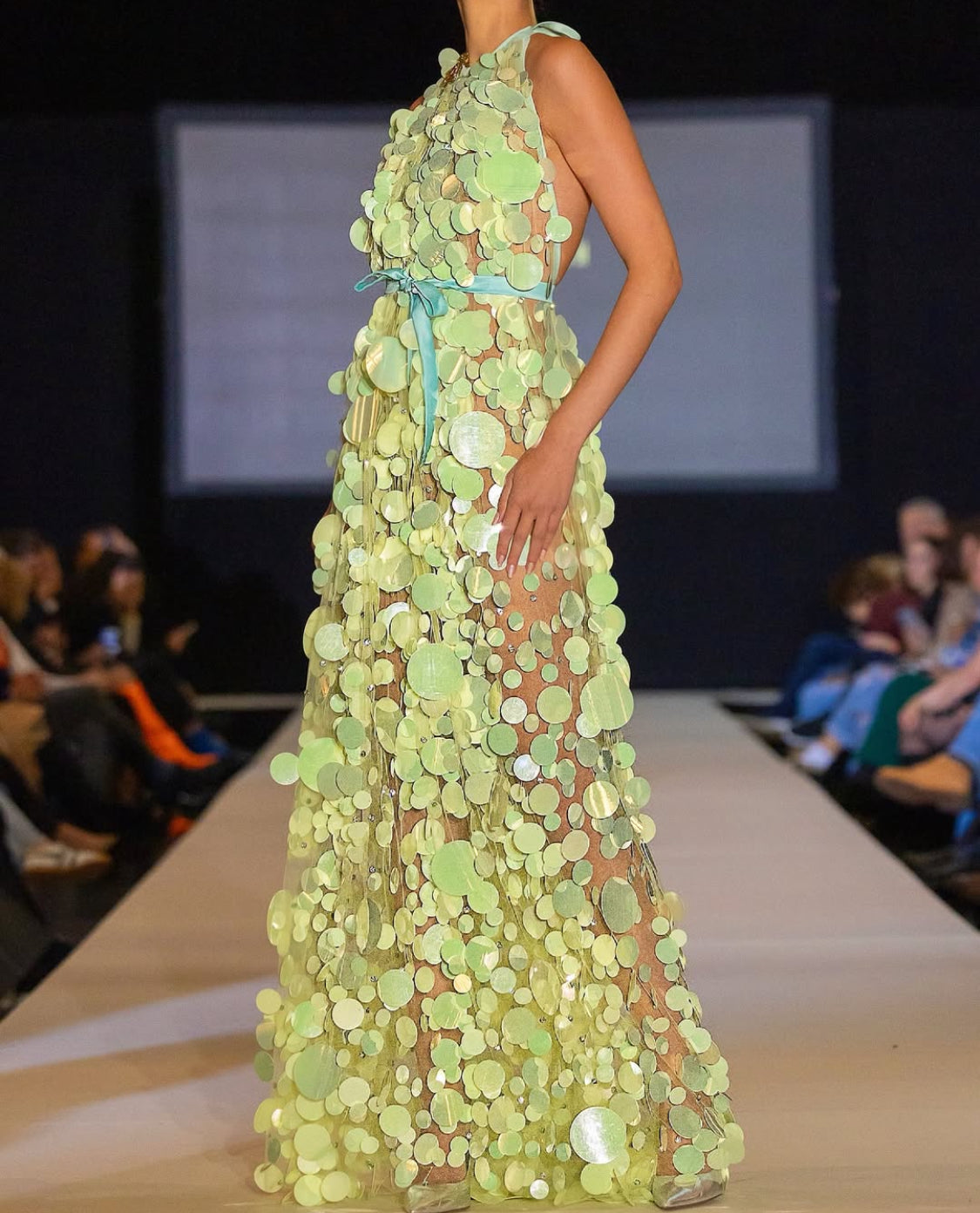 Green Sequin Gown