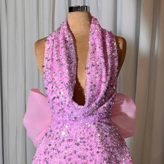 Baby Pink Sequin Dress