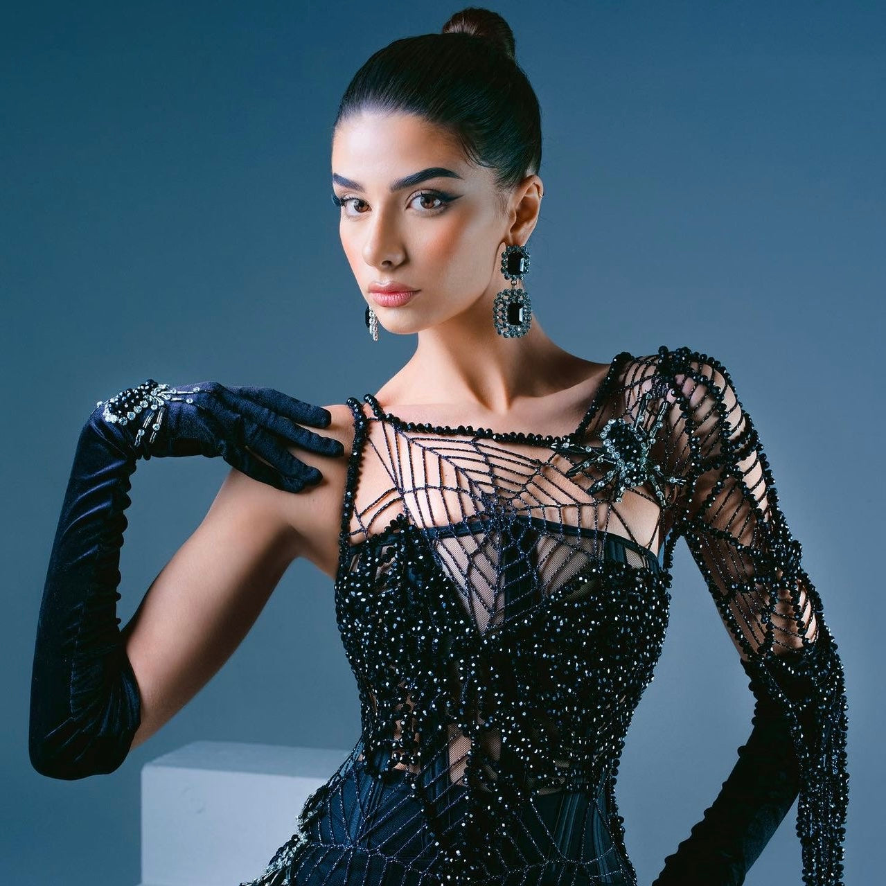 Black Spider Gown Dona Matoshi Black Spider Gown Dona Matoshi
