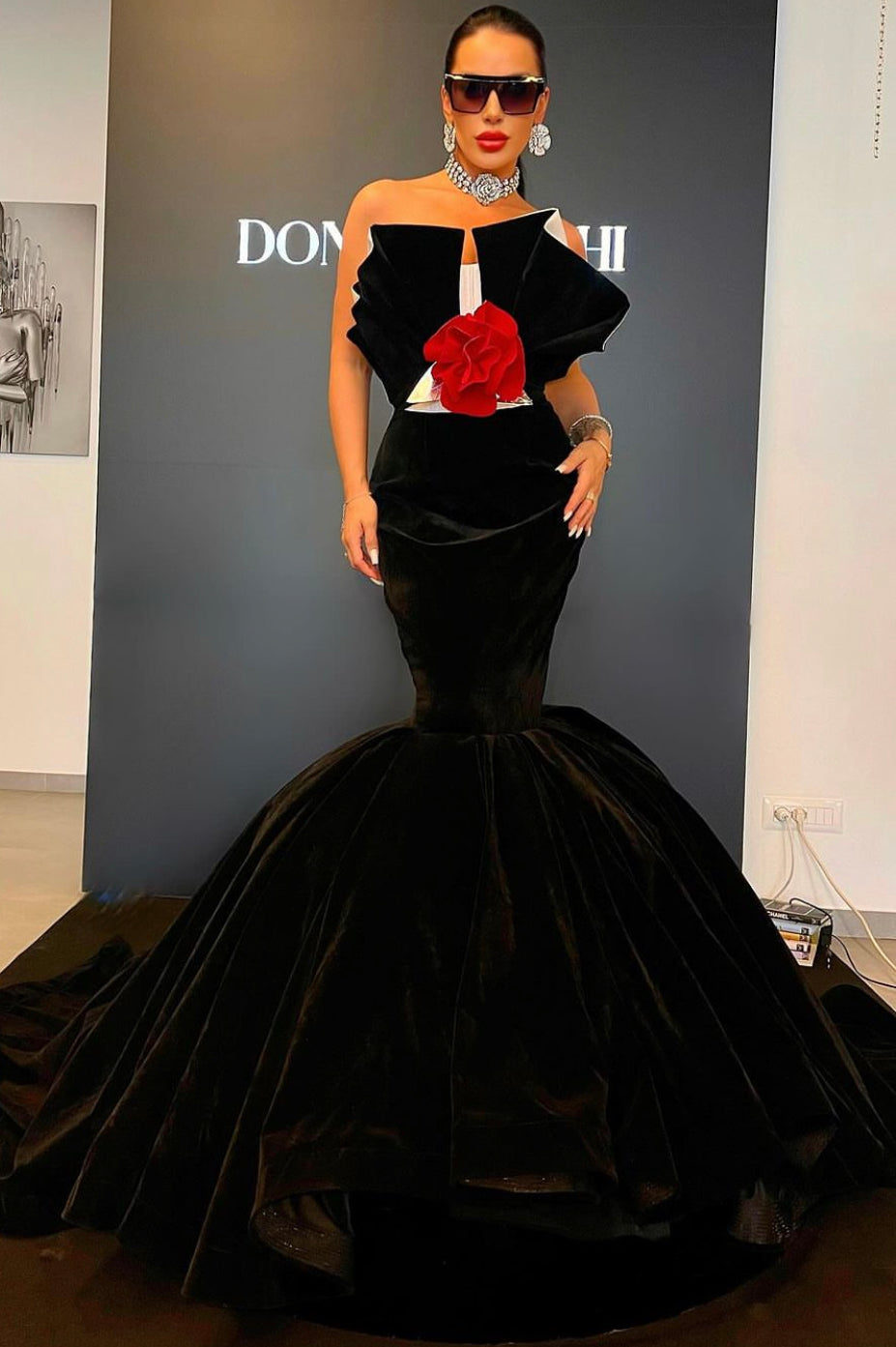 Velvet Rose Ball Gown