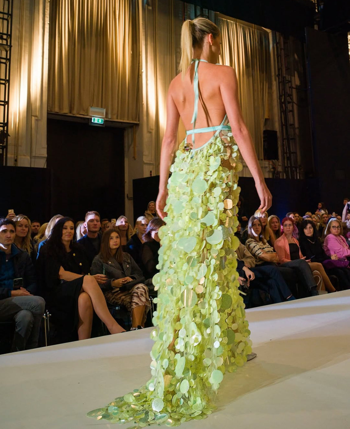 Green Sequin Gown