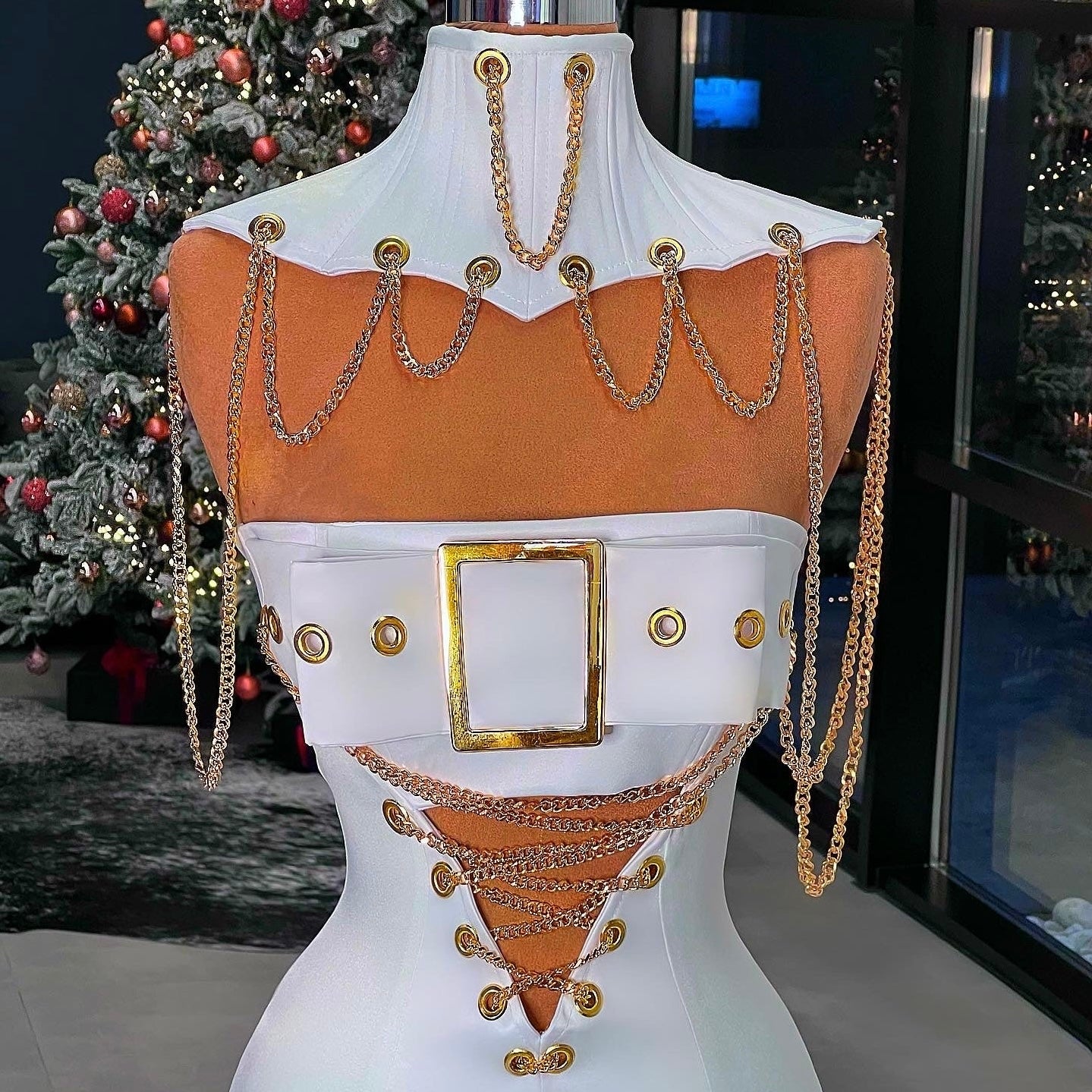 White Gown & Gold Details