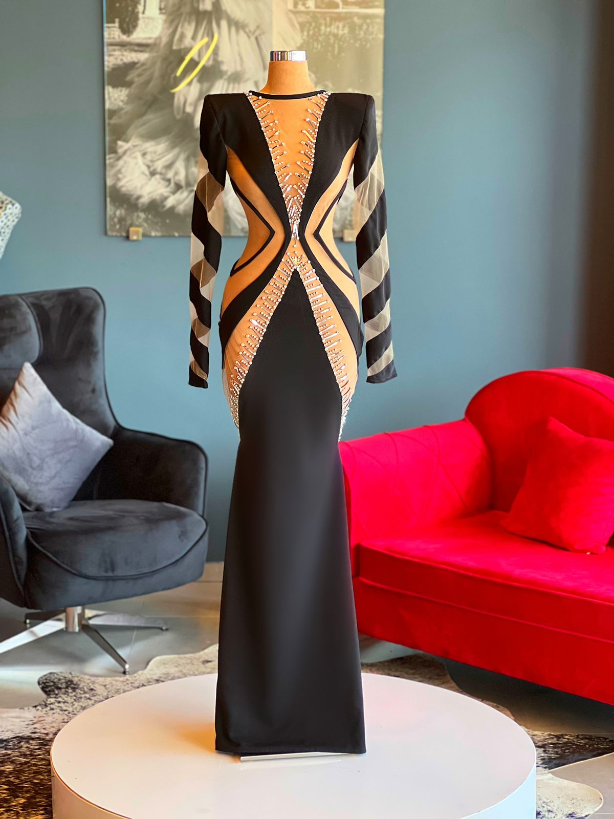 Black Lines Dress