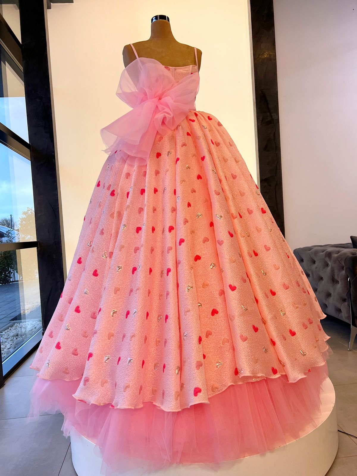 Pink Hearts Ball Gown