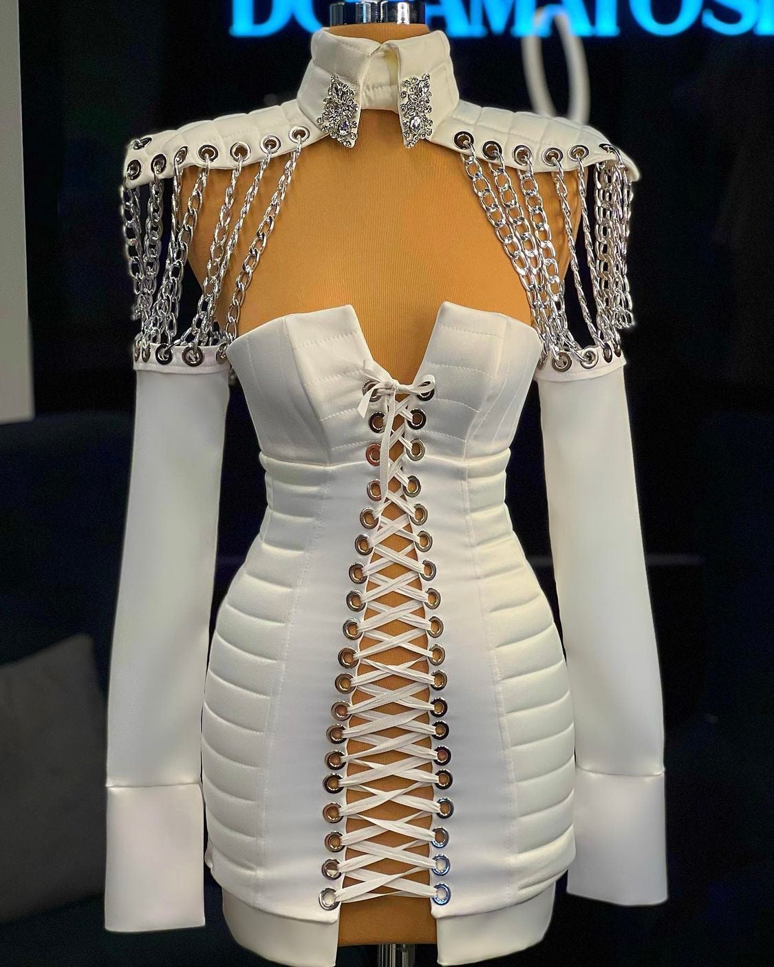 White Chains Dress