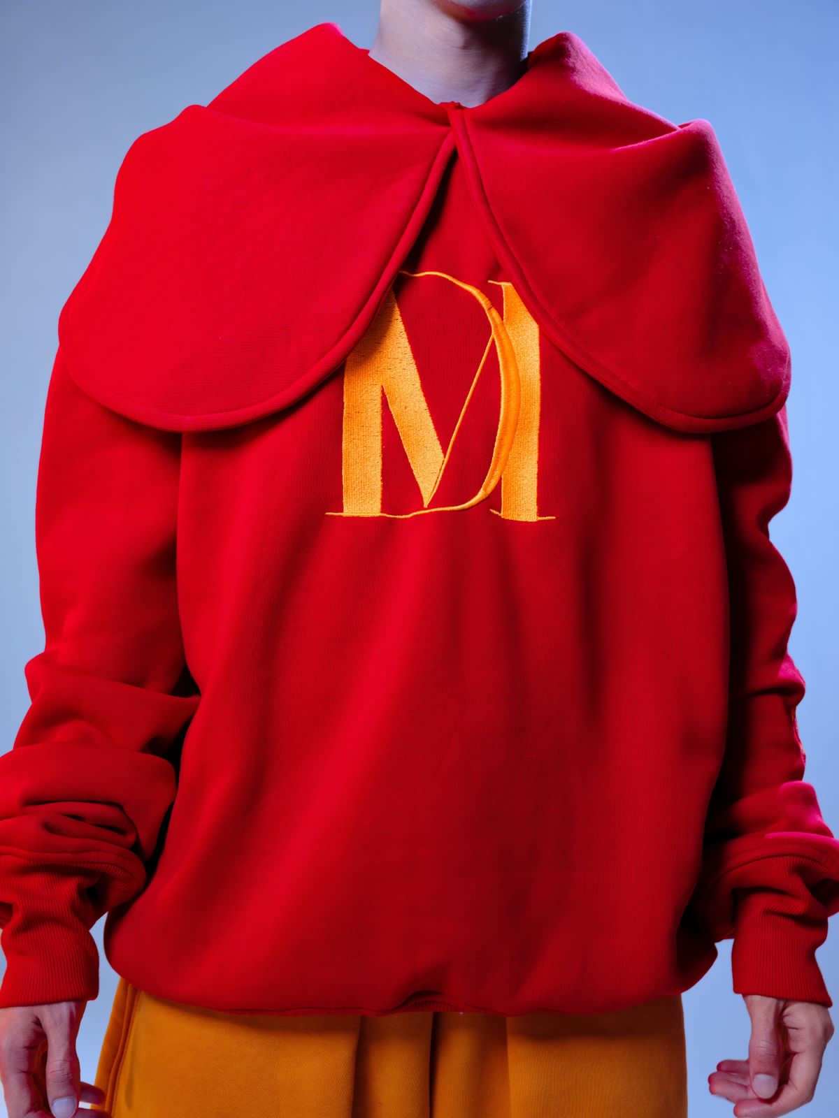 DM Red Hoodie & Orange Prints