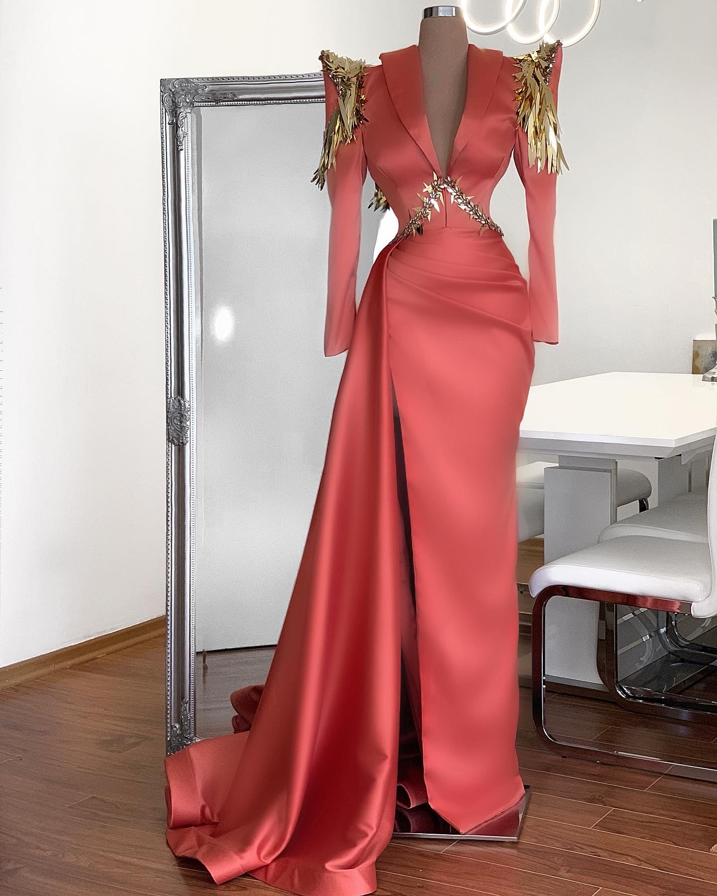 Crimson Mermaid Gown