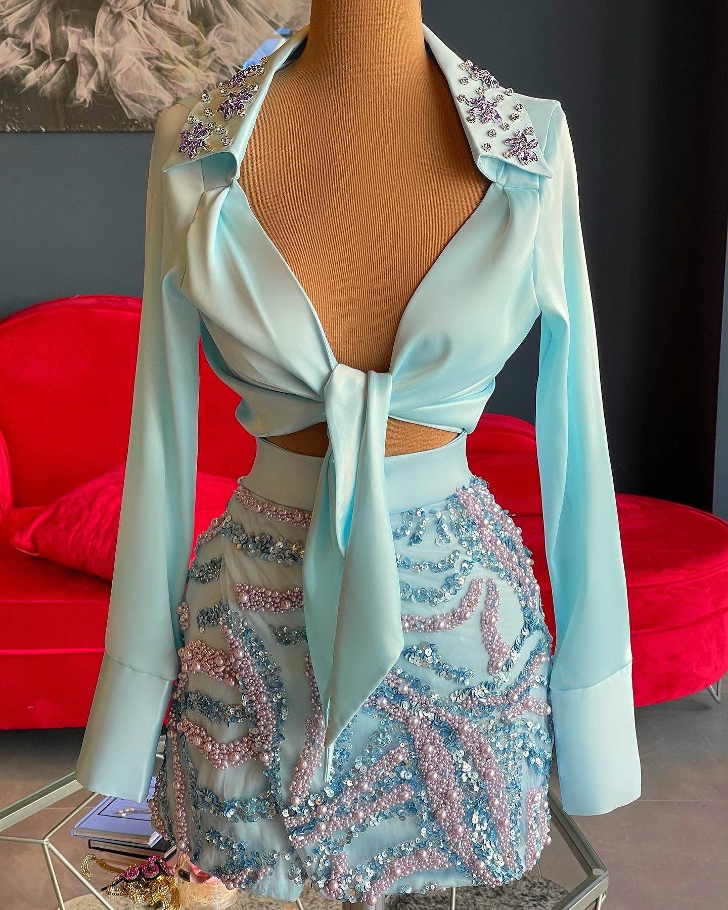 Baby Blue Skirt & Shirt