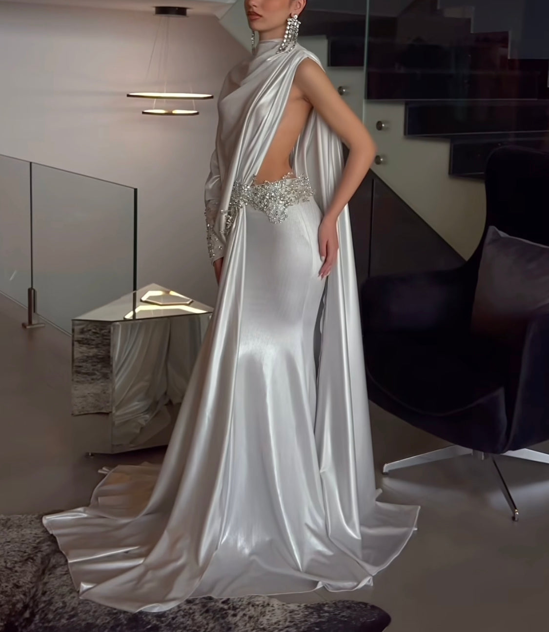 Silver Fairy Gown Dona Matoshi Silver Fairy Gown Dona Matoshi