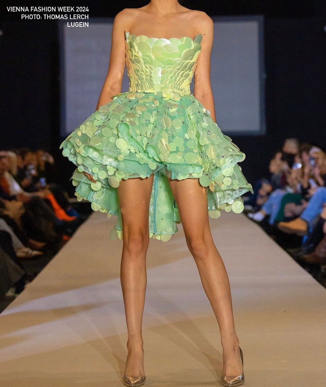 Mermaid Tail Green Short Dress