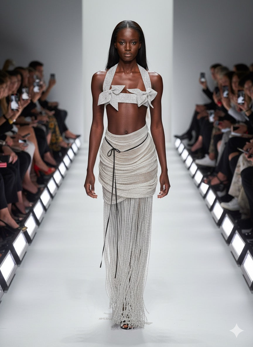 Silver Glittery Gown