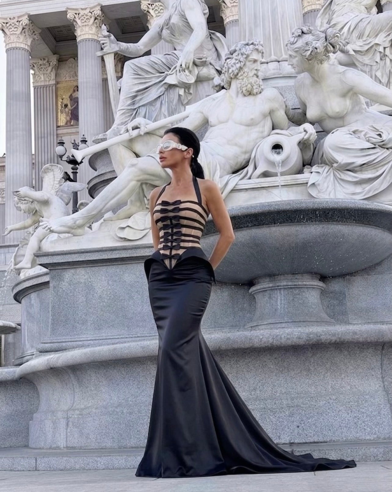 Black Bows Corset Dress