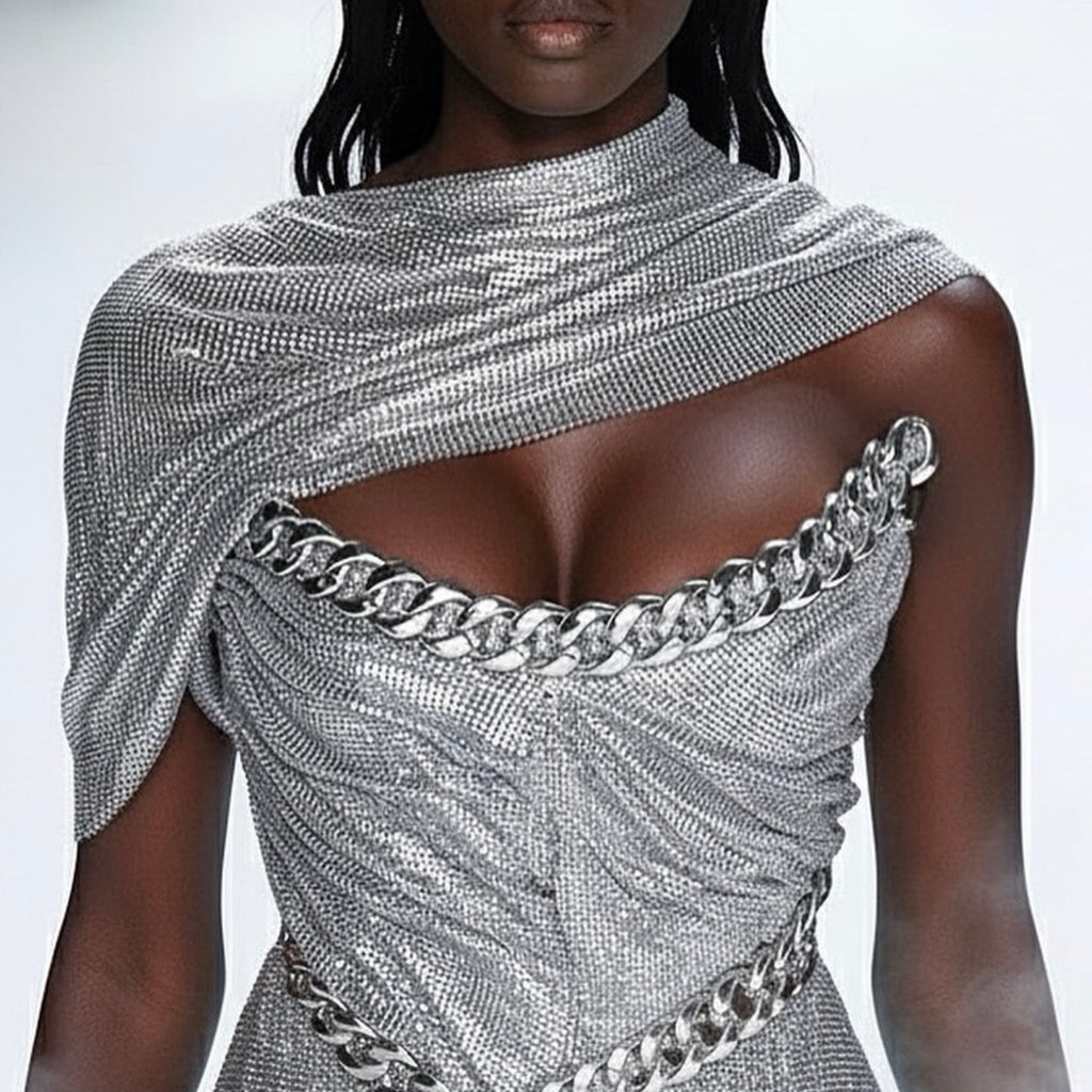 Silver Metallic Gown