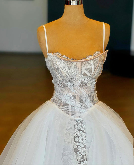 Lace & Organza Princess Wedding Gown