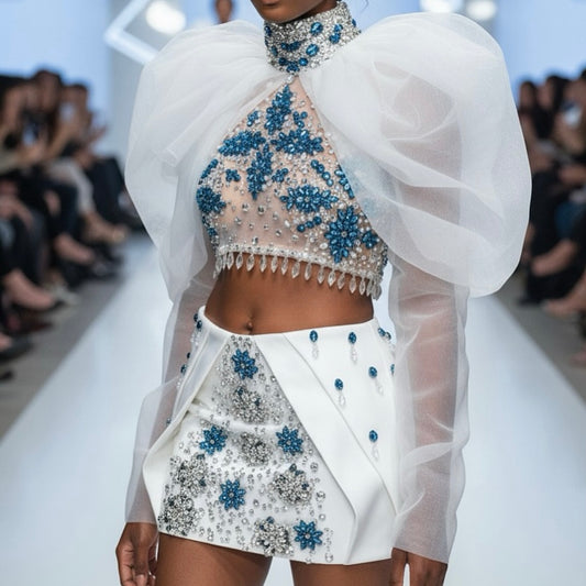Sky Embroidered Set