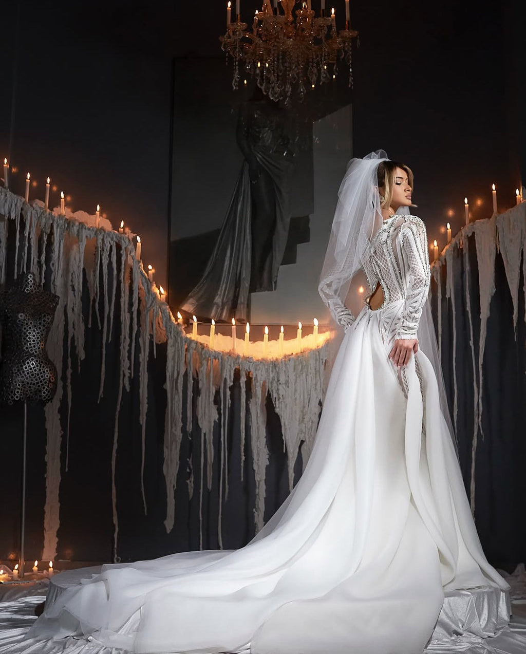 Embellished Mermaid Wedding Dress