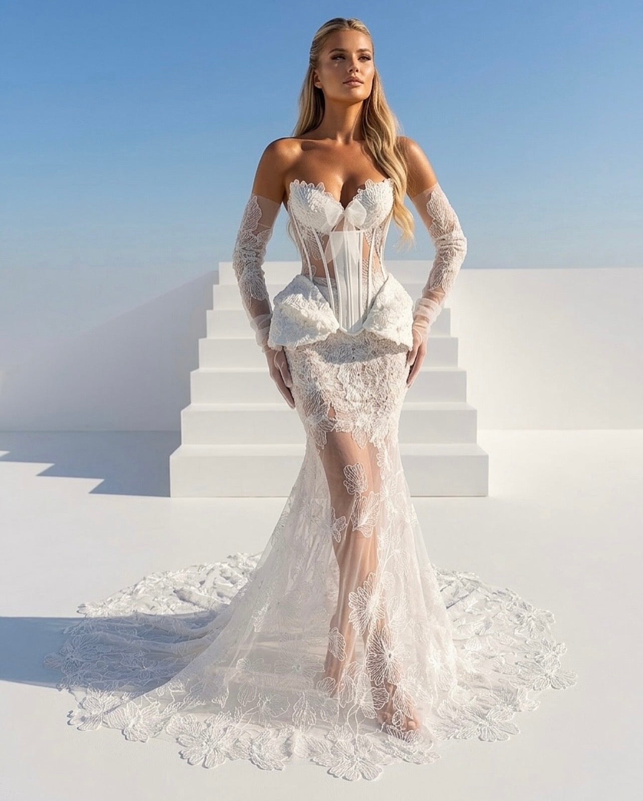 Sequin Lace Wedding Set