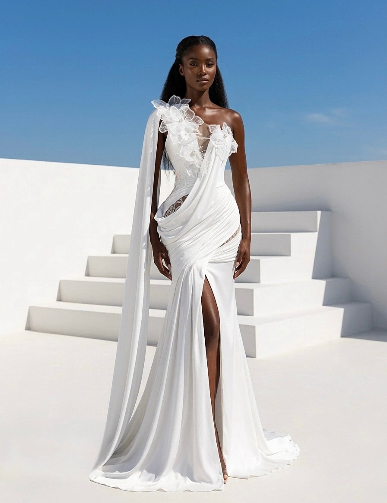 White Wave Bridal Gown