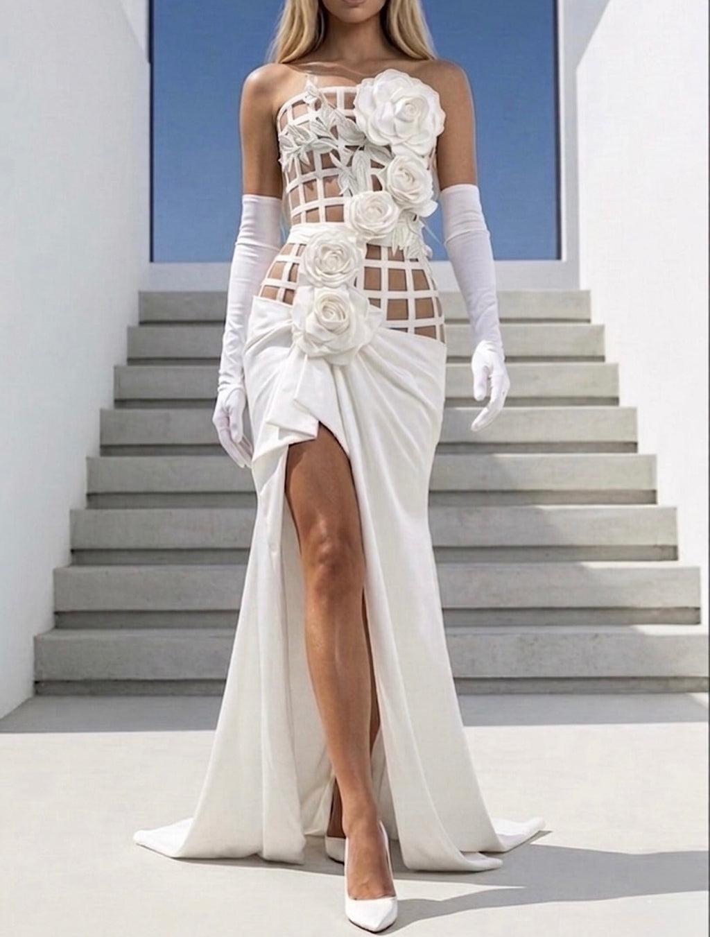 White Roses Gown