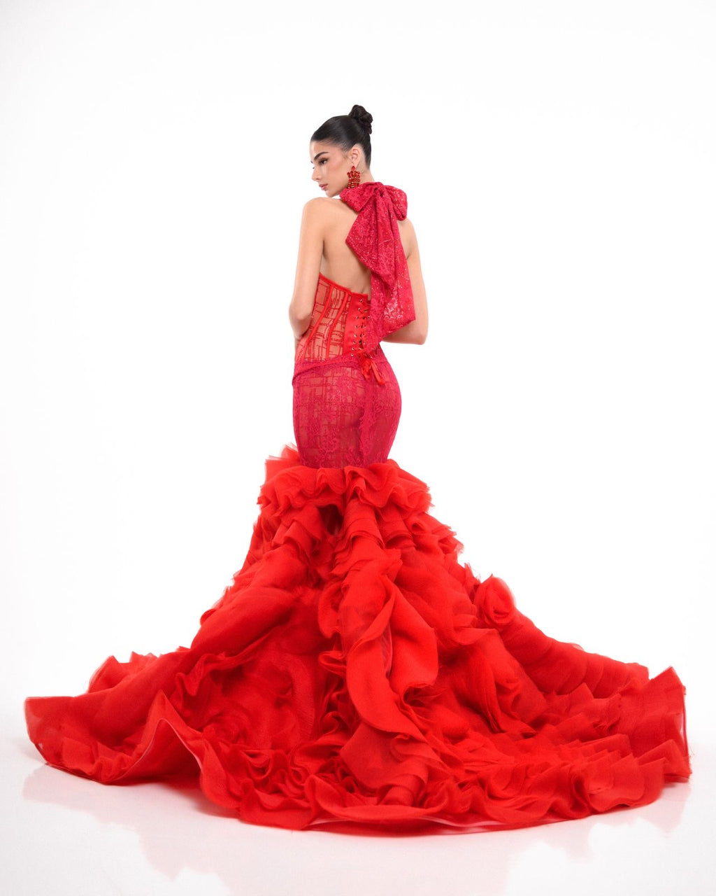 The Red Rose Mermaid Gown