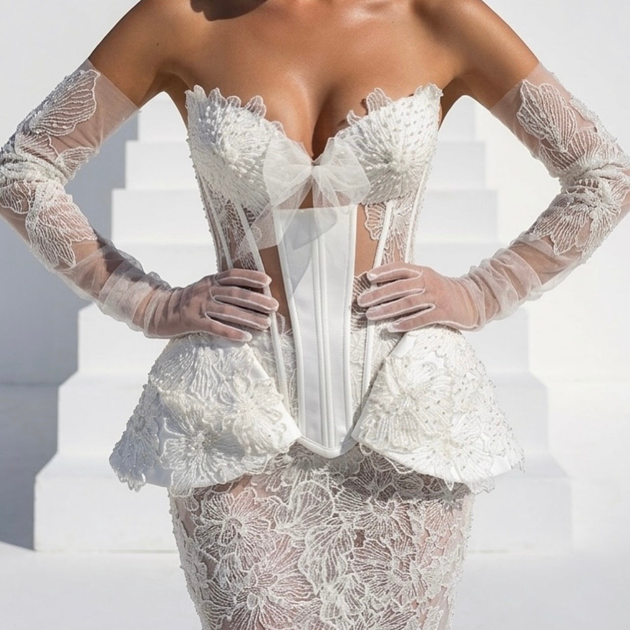 Sequin Lace Wedding Set