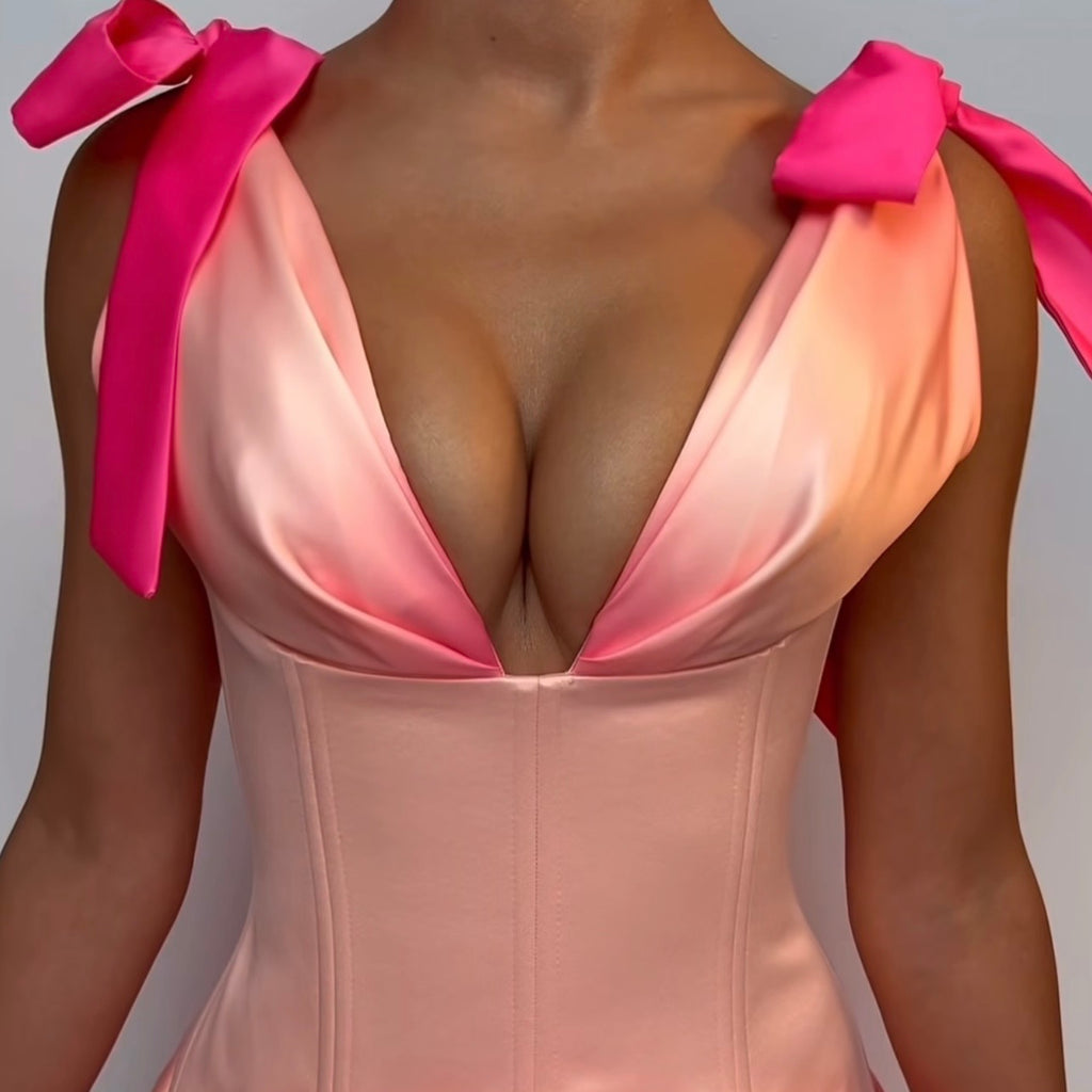Ombre Pink Short Dress