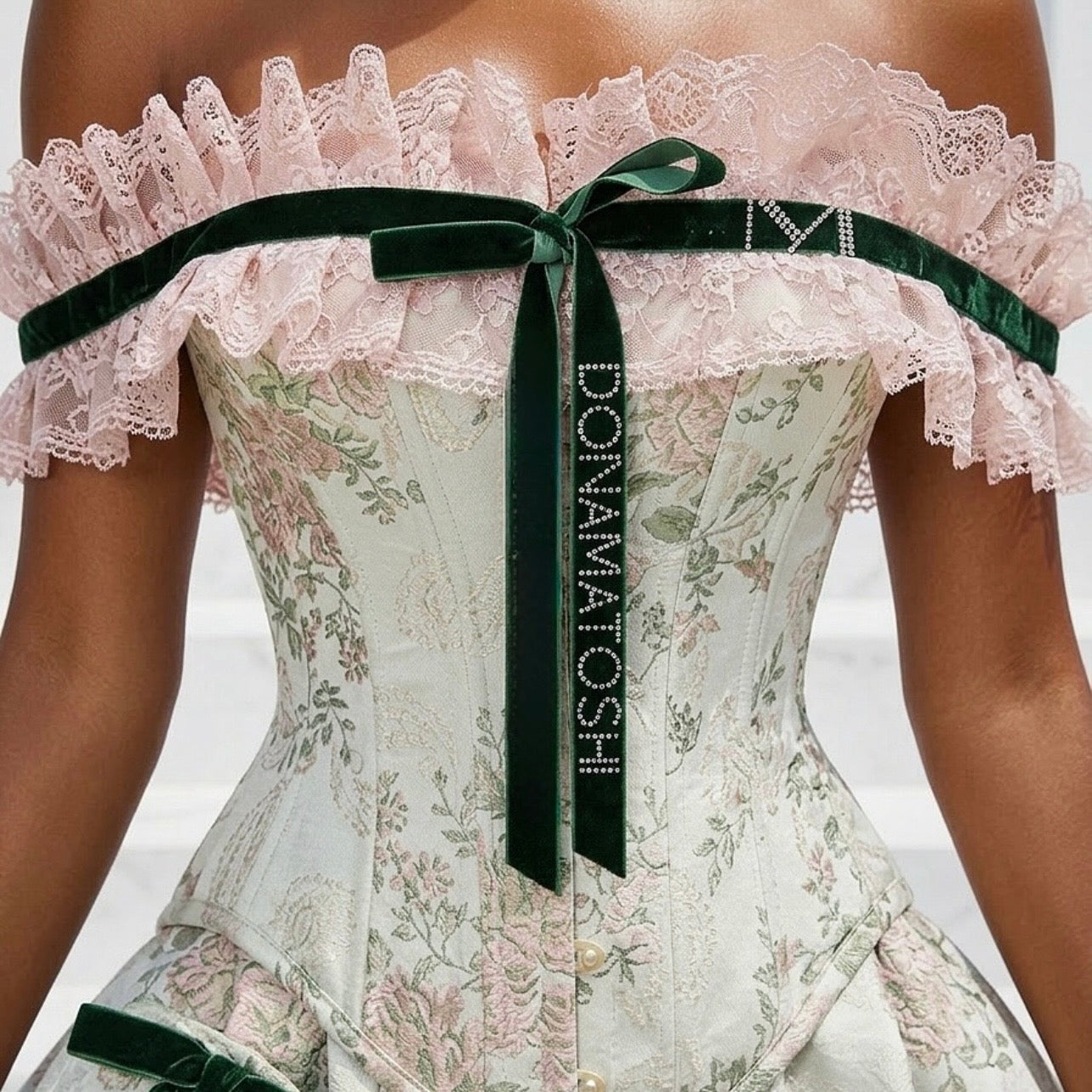 Floral DM Corset Set