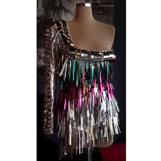 Colorful Fringes Short Dress