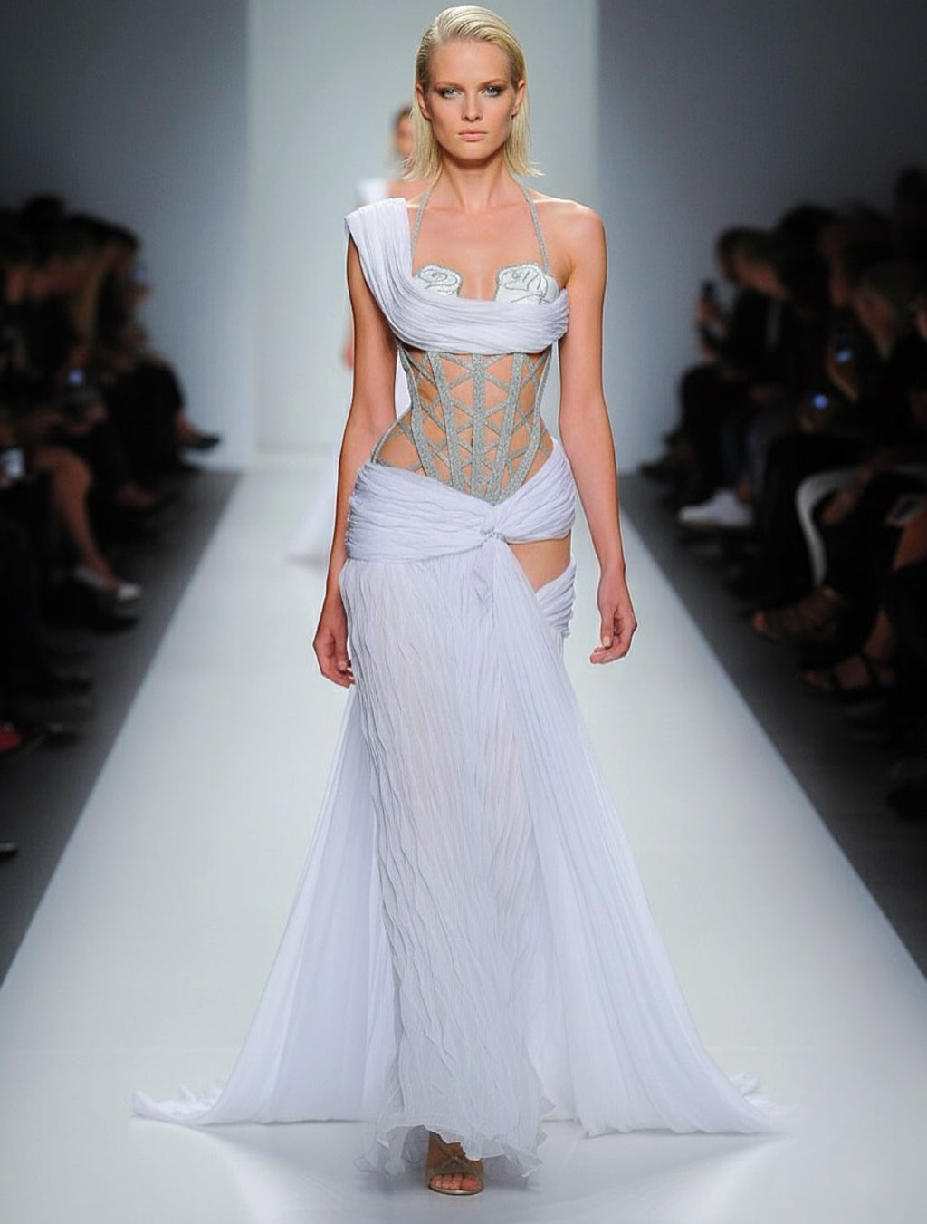 Glittery Corset Rose Gown