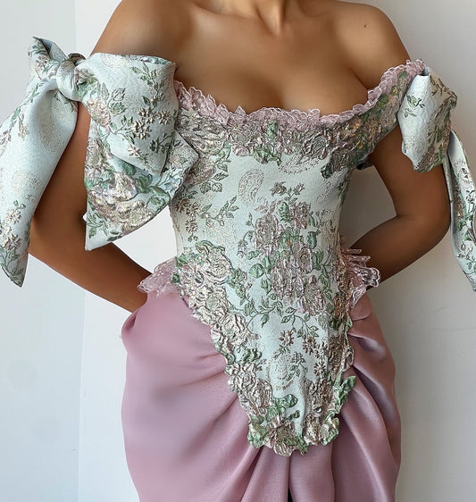 Brocade Corset Gown
