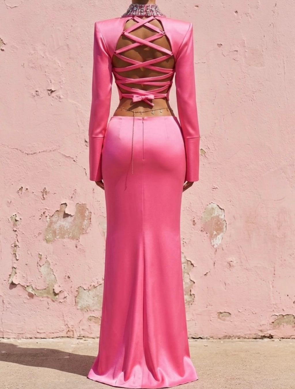Pink Rose Long Set