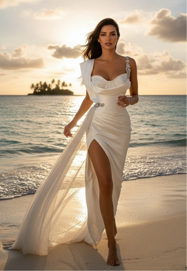 White Glitter Crystal Details