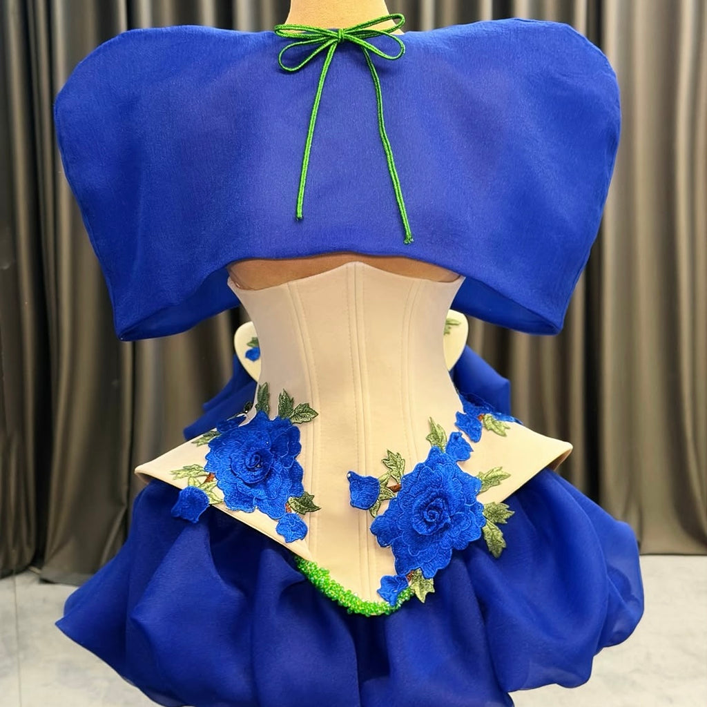 Royal Blue Floral Set