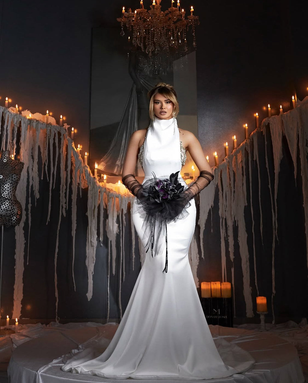 Rose Mermaid Wedding Dress