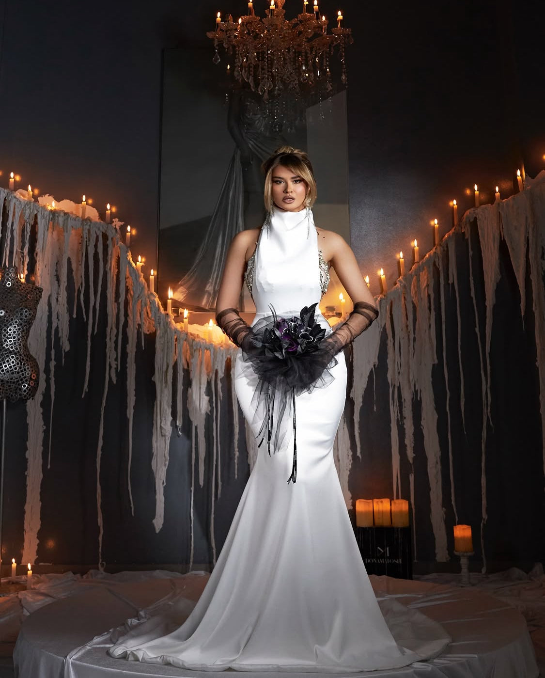 Rose Mermaid Wedding Dress