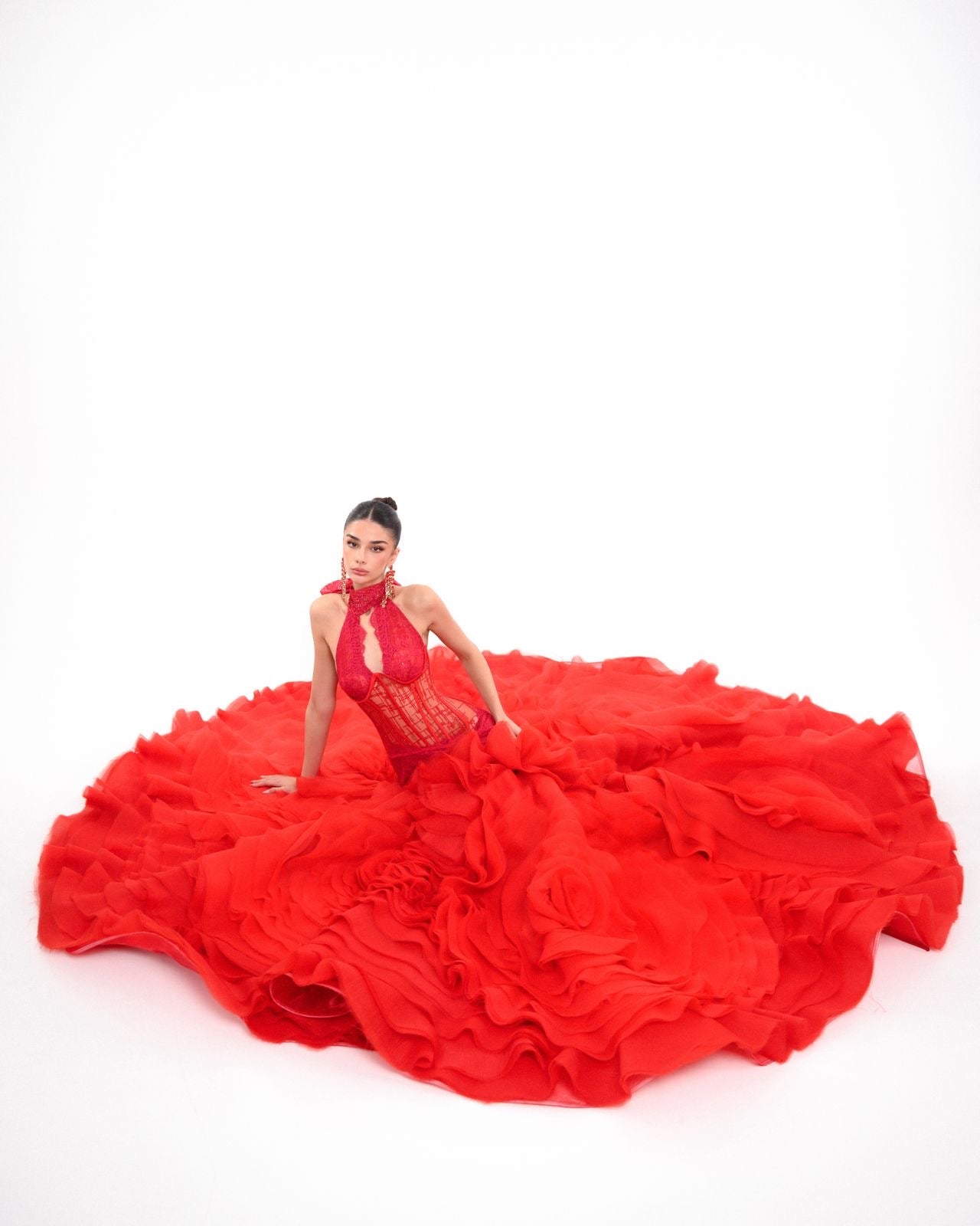 The Red Rose Mermaid Gown