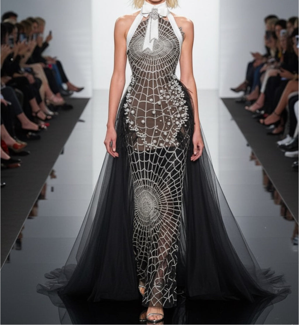 Spider Web Elegant Gown