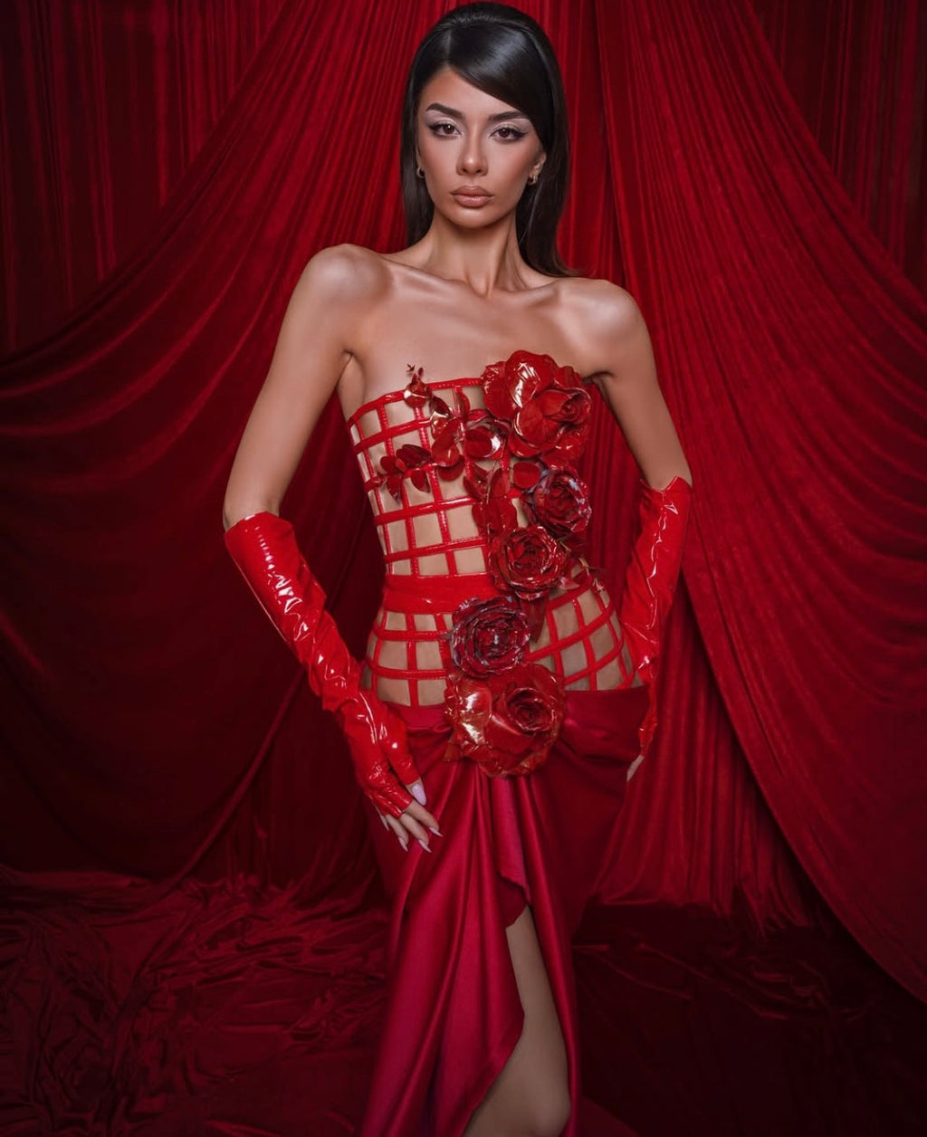 Red Garden Gown