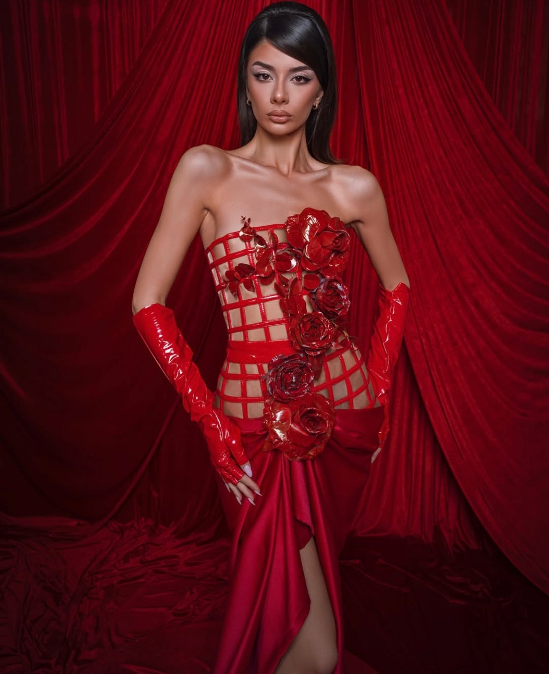 Red Garden Gown