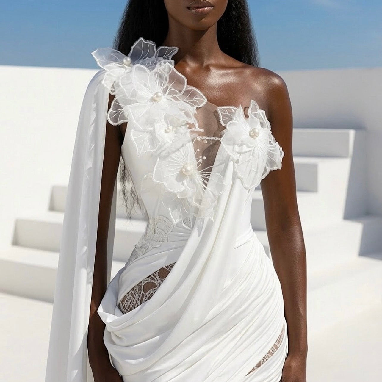 White Wave Bridal Gown
