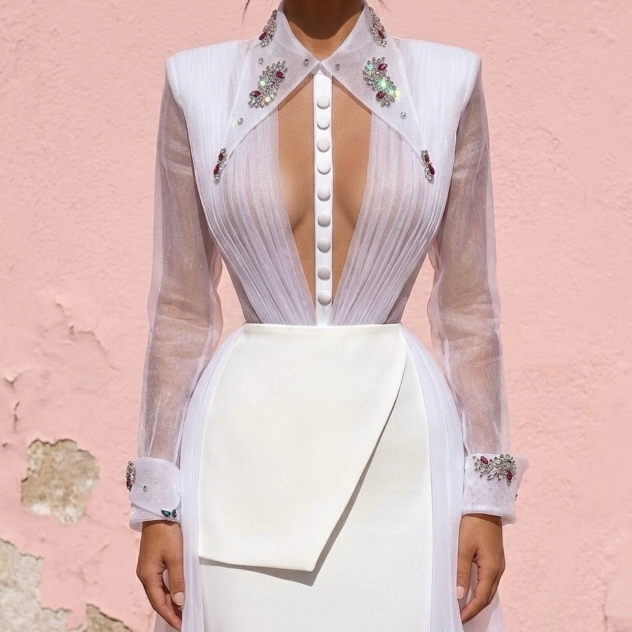 White Elegant Bridal Set