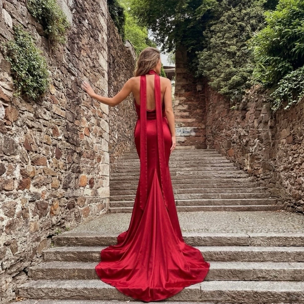 Red Wine Romantic Gown